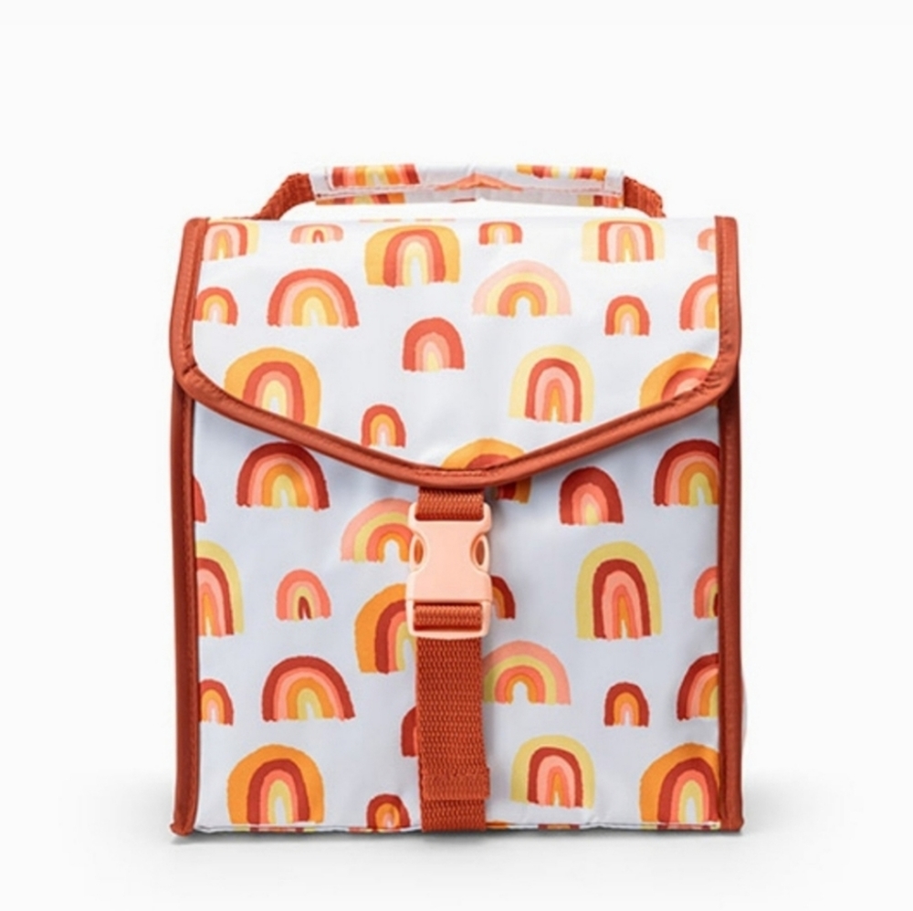 Thirty-One Gifts Fold-Over Lunch Bag Boho Rainbow